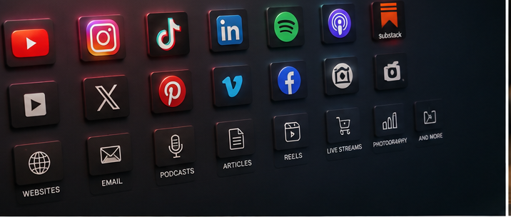 Different digital platforms and formats for building visibility